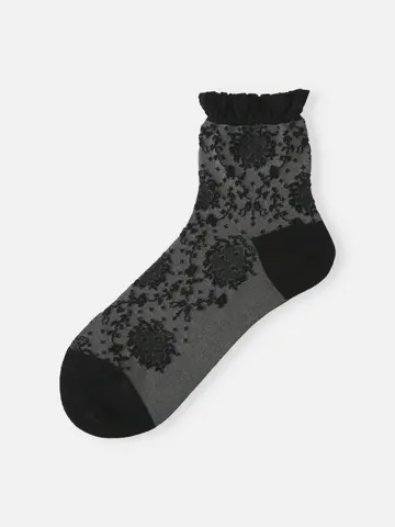 フロート花冠ドットショートソックス