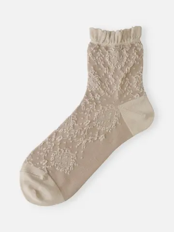 フロート花冠ドットショートソックス