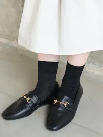 【定番】ラメゴム長ショートソックス