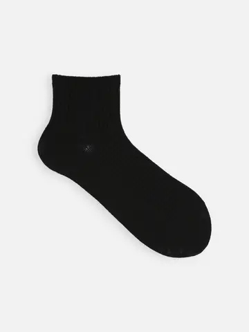 【PURE WOOL】2×2リブショートソックス