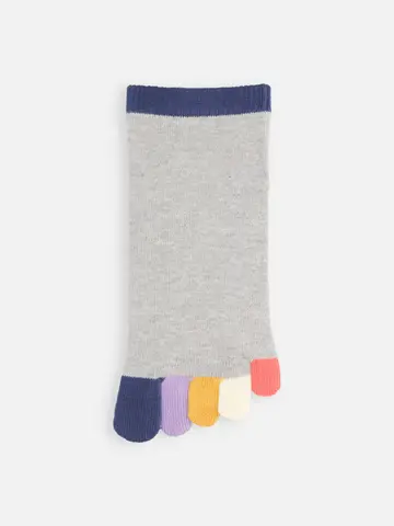 指先レインボー五本指ショートソックス