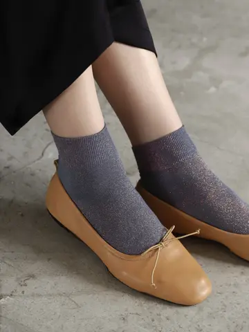 ホログラム風ラメショートソックス