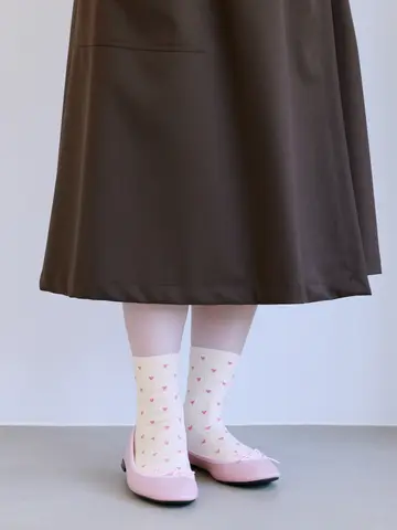 プチハートリブショートソックス