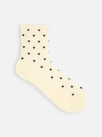 プチハートリブショートソックス