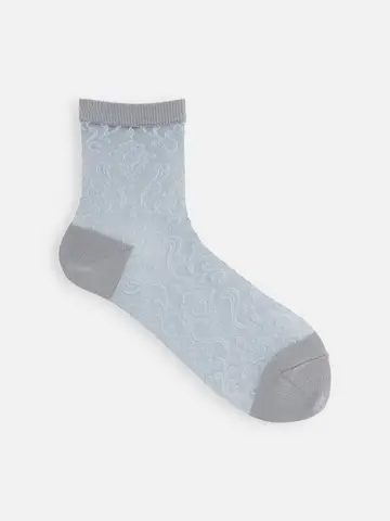 チュールダマスク柄ショートソックス