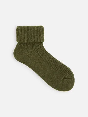 タム三つ折りリブショートソックス