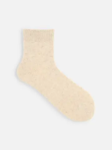 紡毛ベタショートソックス