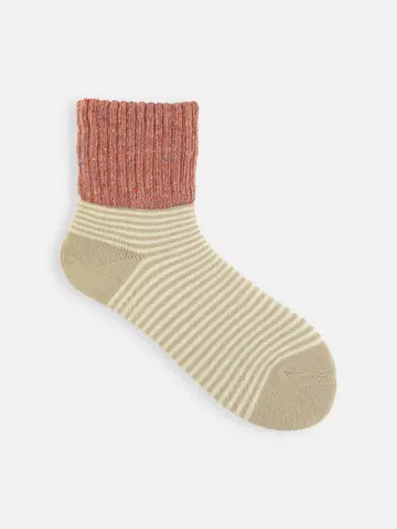 アメリブボーダーパイルルームショートソックス