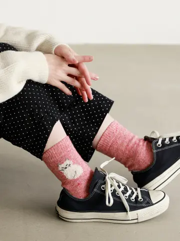 ネップねこ＆いぬショートソックス