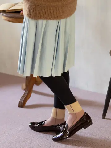 ボアパイピング風ショートソックス