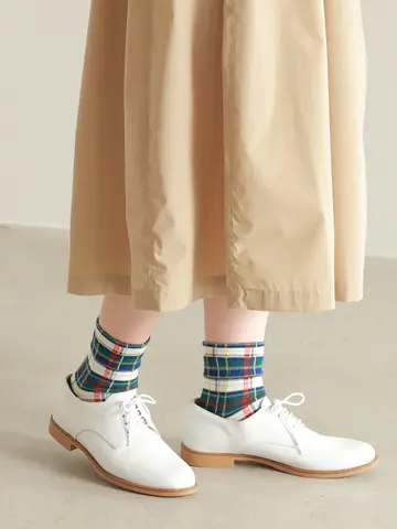 カラフルマドラスチェックショートソックス