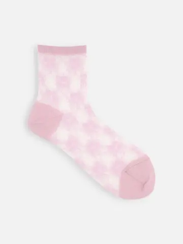 チュールフローラルレースショートソックス