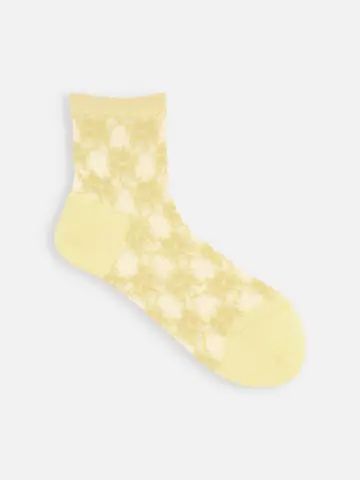 チュールフローラルレースショートソックス