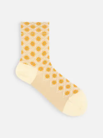 フロートフラワーダイヤショートソックス