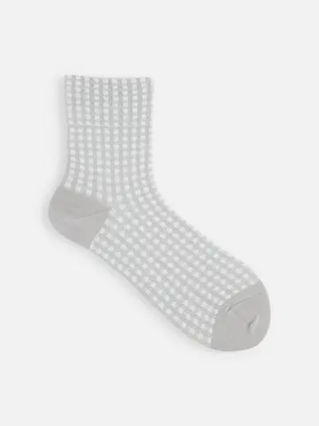 ギンガムチェックショートソックス