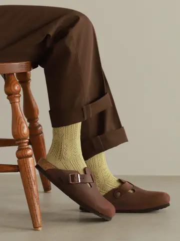 クロシェ風パッチワーク柄ショートソックス