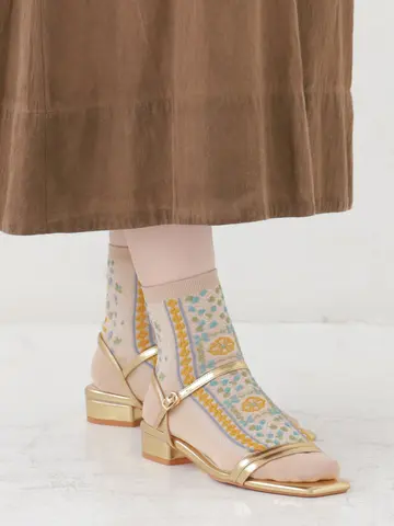 フロートシチリアパターン風ショートソックス