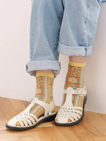 フロートシチリアパターン風ショートソックス