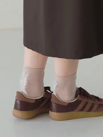 バックふりふりレースショートソックス