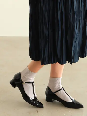 【定番】1×1リブショートソックス