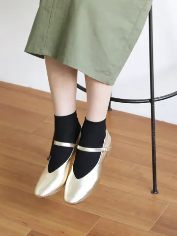 【定番】1×1リブショートソックス