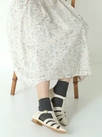 【定番】1×1リブショートソックス