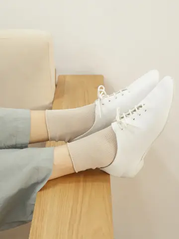 【定番】1×1リブショートソックス