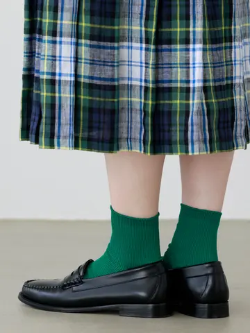 【定番】1×1リブショートソックス
