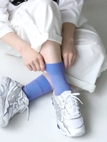薄手ホログラムショートソックス