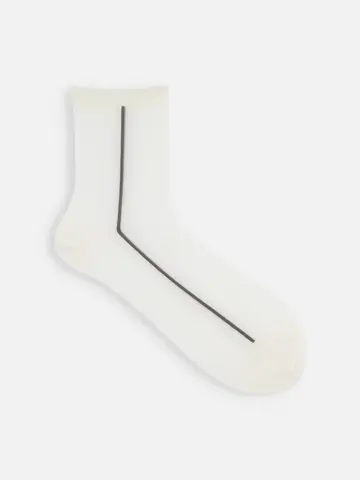 シアーサイドラインショートソックス