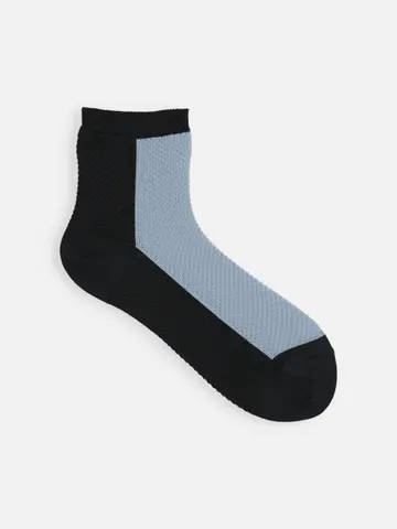 ドライ メッシュバイカラーショートソックス