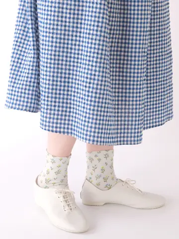 プチフローラルショートソックス