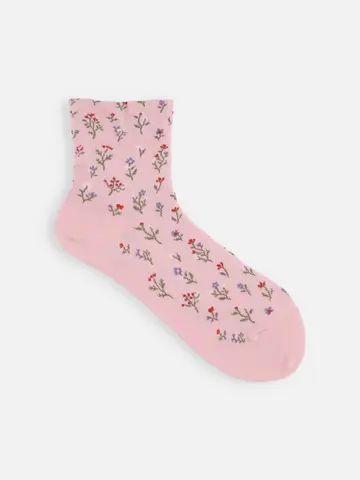 プチフローラルショートソックス