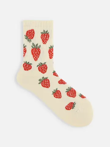 アメリブいちご柄ショートソックス