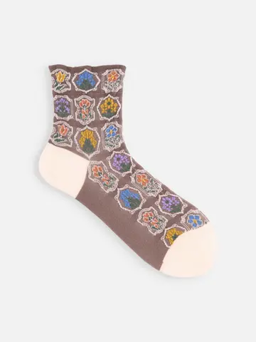 フロートシーリングスタンプ柄ショートソックス