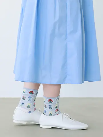 フロートシーリングスタンプ柄ショートソックス