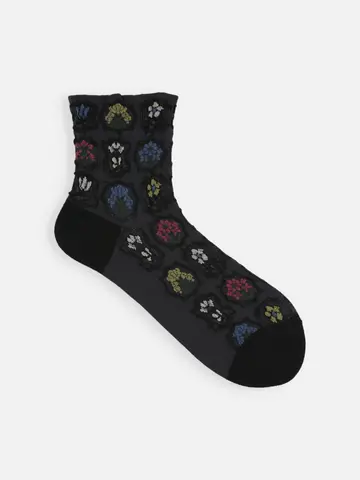 フロートシーリングスタンプ柄ショートソックス