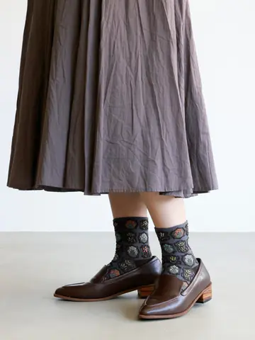 フロートシーリングスタンプ柄ショートソックス