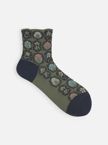 フロートシーリングスタンプ柄ショートソックス