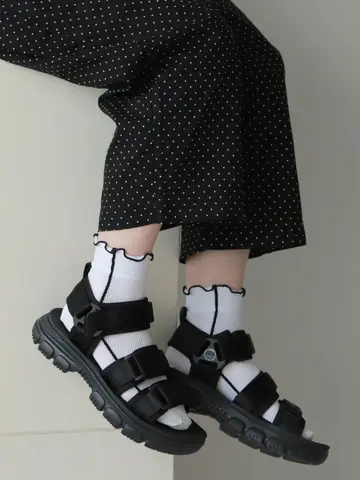 ドライ メロウサイドラインメッシュショートソックス