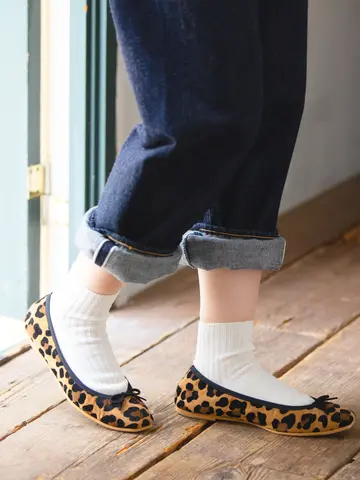 ローゲージ2×2リブショートソックス