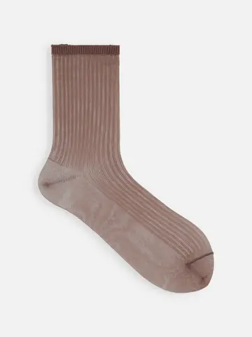 シアーリブショート丈ソックス