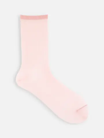 シアーリブショート丈ソックス