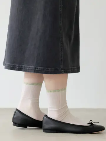 シアーリブショート丈ソックス