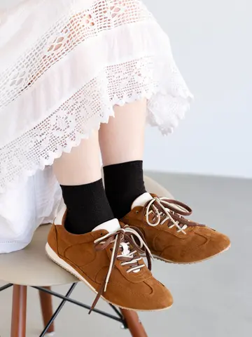 なめらかラメリブショートソックス