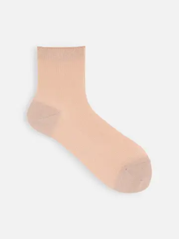 なめらかラメリブショートソックス