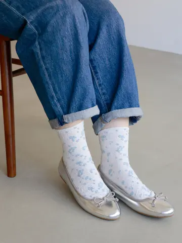 フロートプチフローラルショートソックス