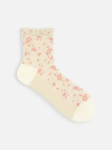 フロートプチフローラルショートソックス