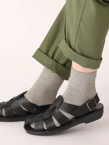 綿麻ゴム口ソフトリブベタショートソックス