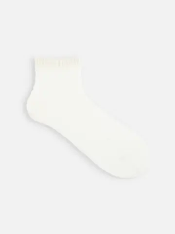 Newピュアリネンメッシュボーダーショートソックス